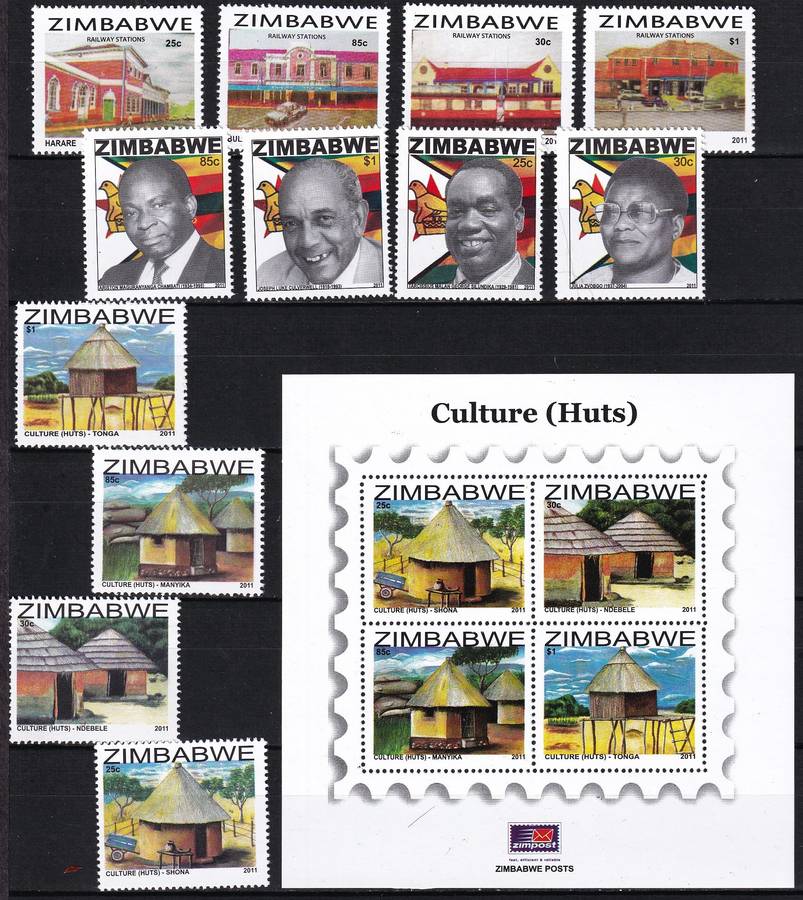 2010/11 Zimbabwe UMM(**) Year Issues & Minisheets - Some Very Scarce/Difficult