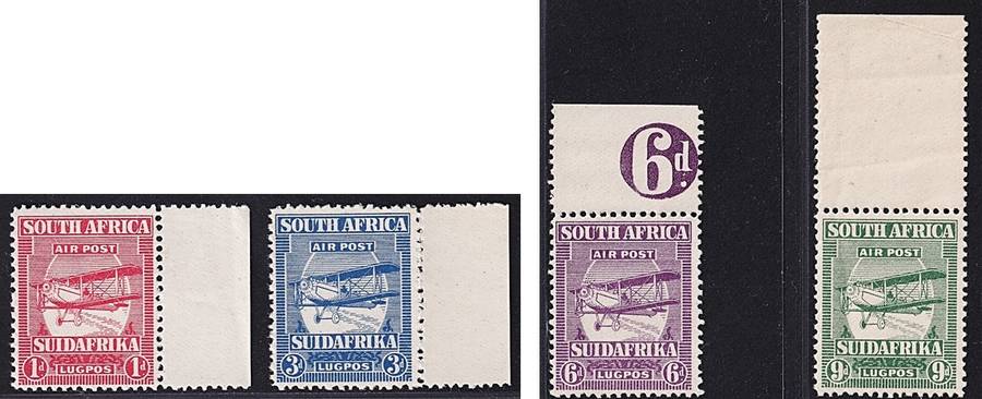 1925 Union 1st Airmail UMM(**) Marginal set of 4  @ CV  R2,400