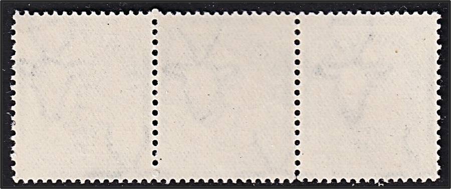 1930 Union ½d ROTO UMM(**) Varieties CC.42h & 42i on one Strip  - Tagged Ear & $-Sign
