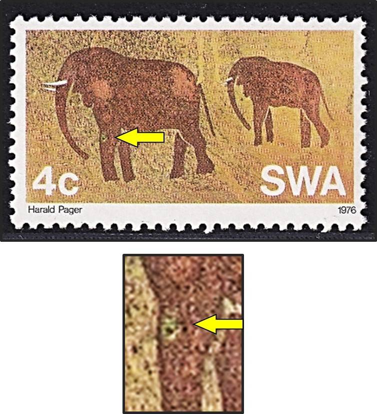 1976 SWA 4c UMM(**) CC.291 Variety - "8" on Front Leg - Rare