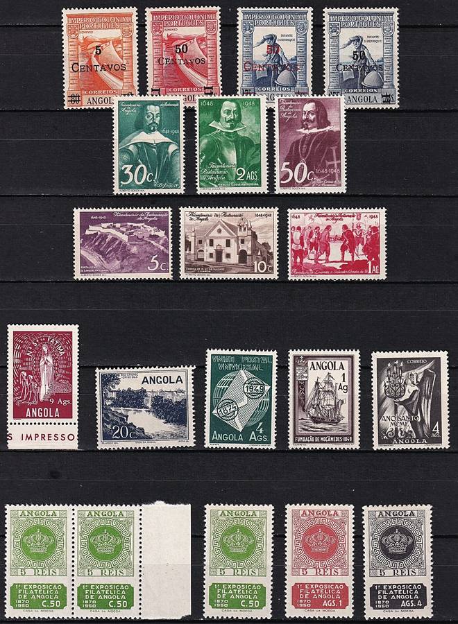 Large Early Angola MM/UMM Selection - Scarce Surchargess/Thematics - High Value Lot!