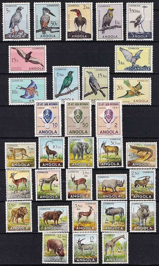 Large Early Angola MM/UMM Selection - Scarce Surchargess/Thematics - High Value Lot!
