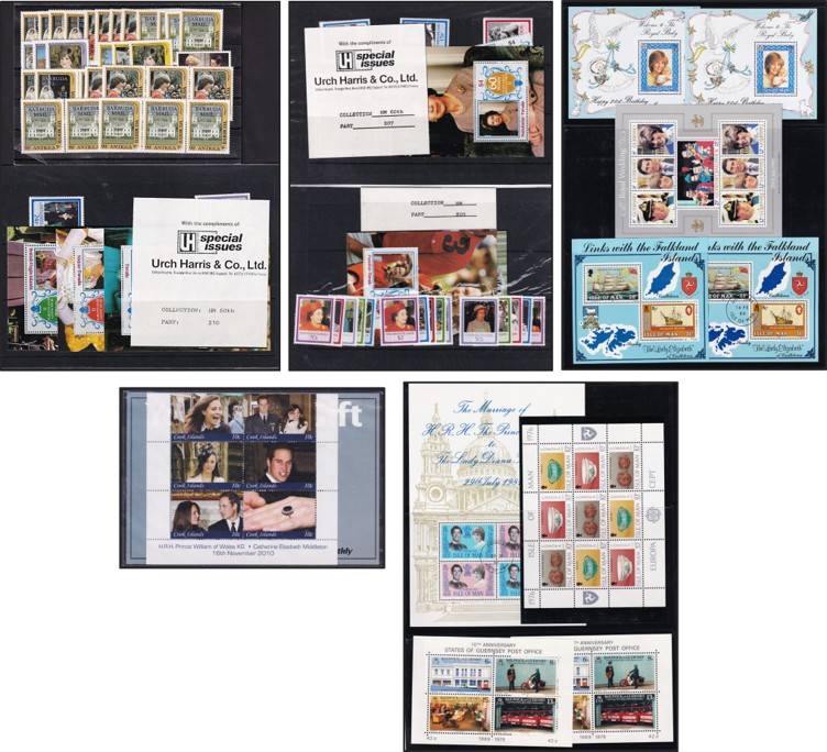 Royal Family  & Commonwealth UMM(**) Selection (Some Unopened) - Good CV Lot!