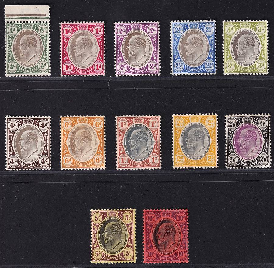 1904/9 Transvaal KEVII Multi Crown S/Set to 10/- (CC.266/277)  @ CV  R11,240