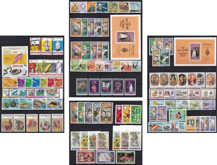 1976/8 Antigua UMM(**) Sets  @ CV  R2,850+
