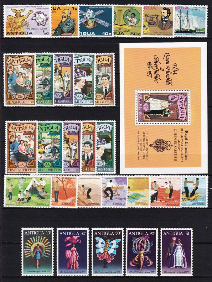 1976/8 Antigua UMM(**) Sets  @ CV  R2,850+