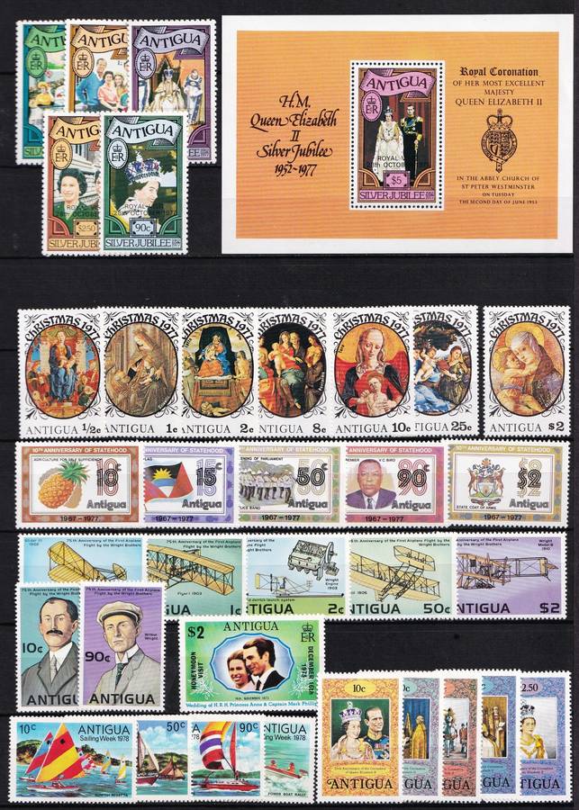1976/8 Antigua UMM(**) Sets  @ CV  R2,850+