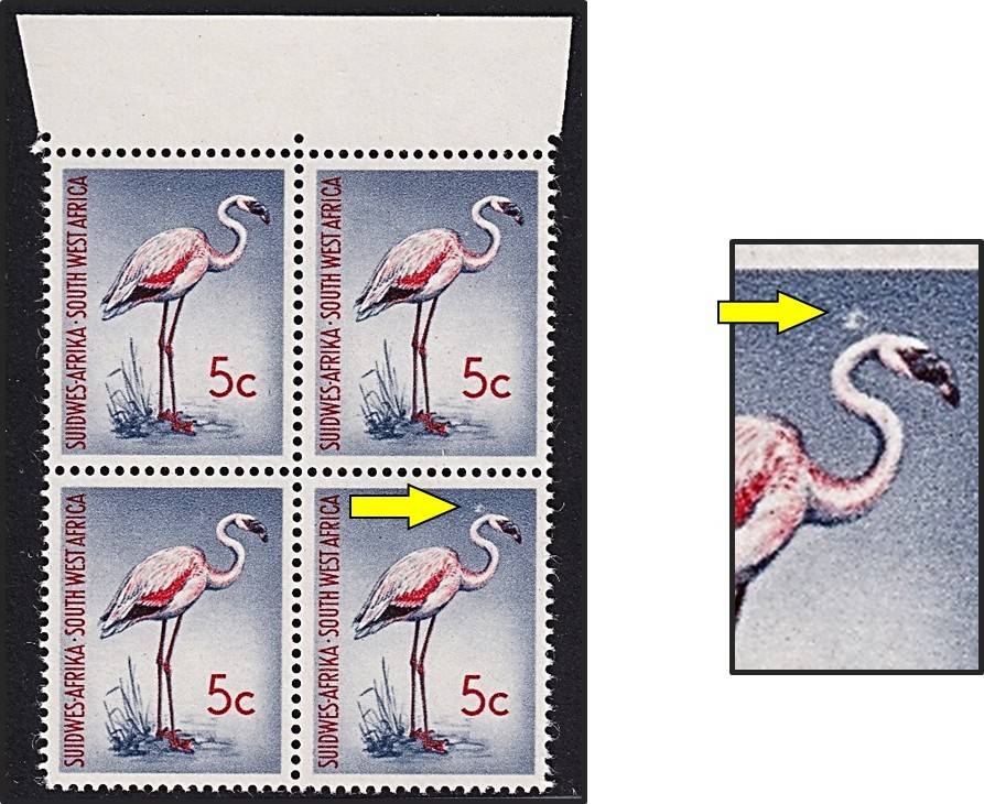 1962/6 SWA 5c Flamingo CC206a UMM(**) Variety - "Thinking Flamingo" - Scarce!