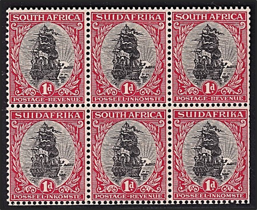 1926 Union 1d(CC.30Pc Inv Wmk) MM/UMM Booklet Pane  @ CV  R8,700+
