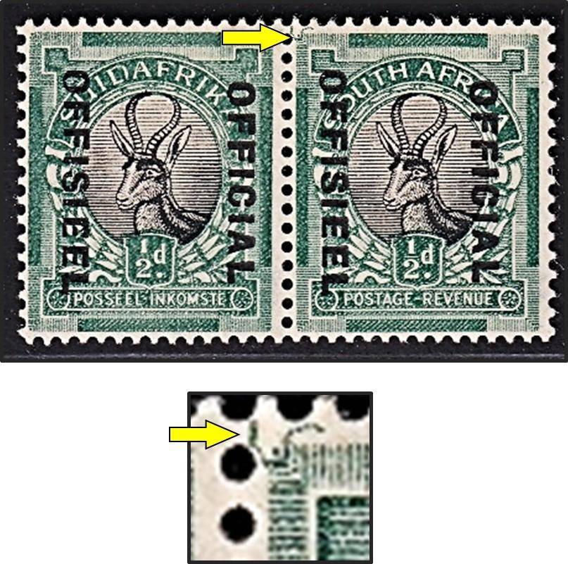 1930 Union ½d MM(*) CC.11 Variety - Squigle in Top Left Corner - RARE!