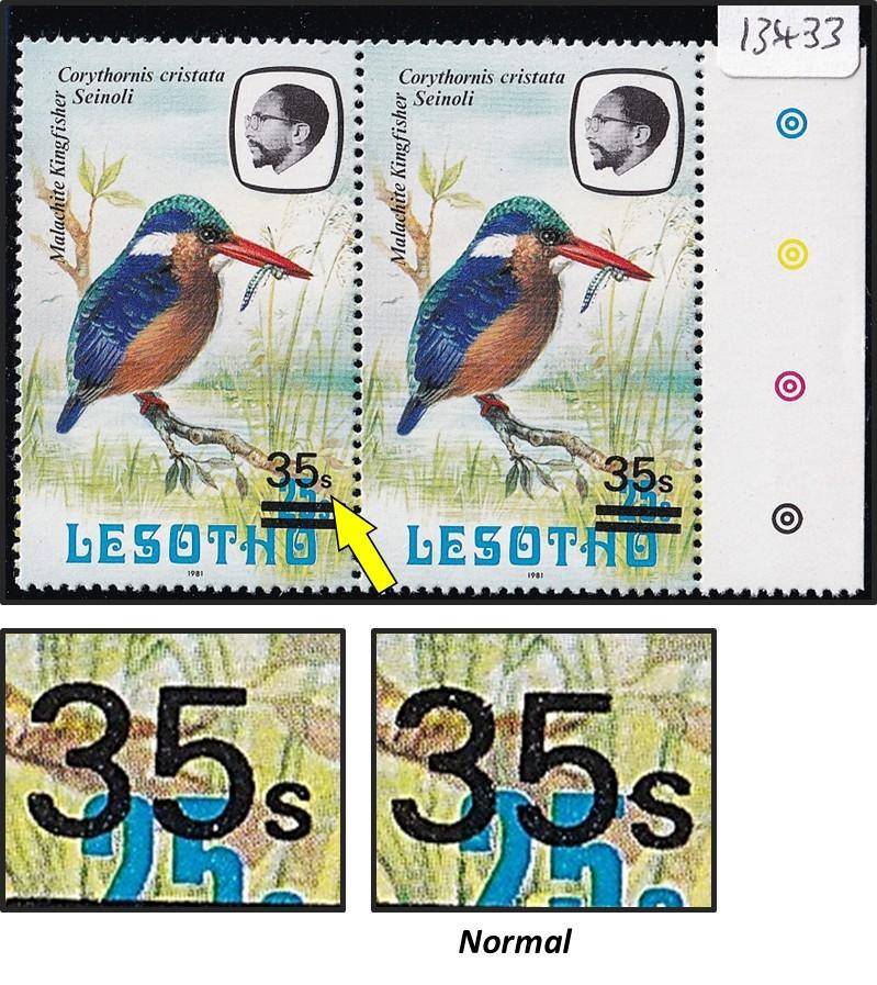 1987 Lesotho 35s on 25s UMM(**) Certified Small "s" Variety SG.720b/bb @ CV  R2,450+