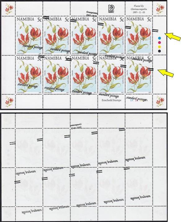 2002 Namibia SACC.413 UMM(**) Major Surcharge Shift, Skewing & Offset on Back - RARE