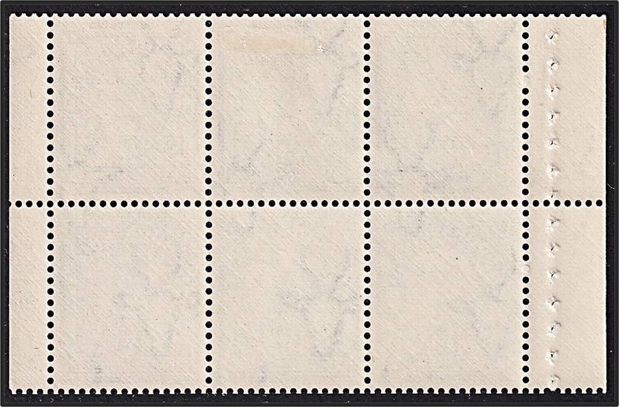 1950 Union ½d MM/UMM Booklet Pane Variety - White Curved Scratch