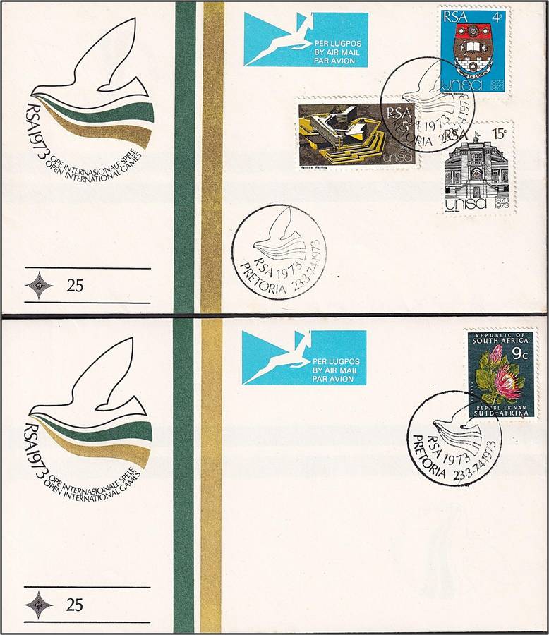 1973 RSA UNISA issue on FDC No.25 instead of FDC No.26