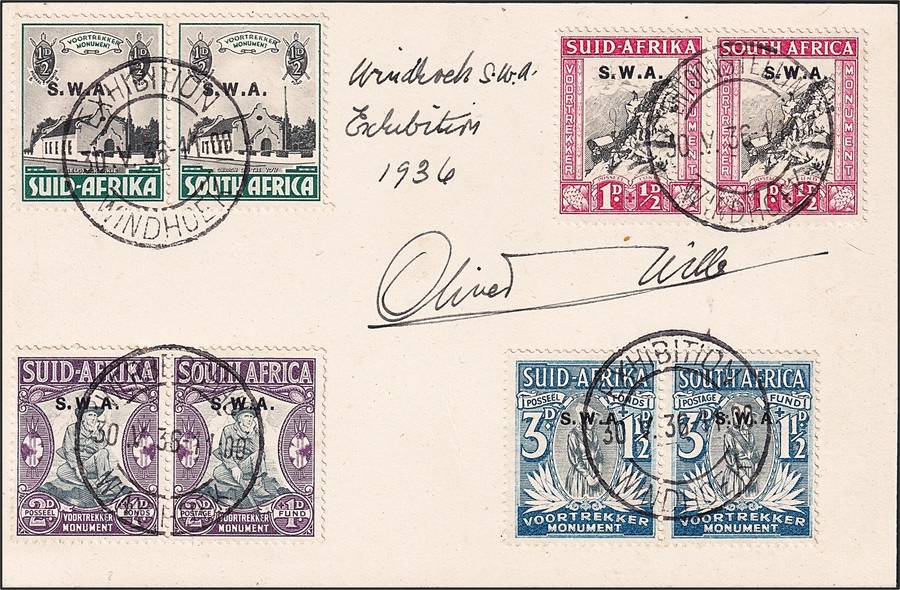1936 SWA Exhibition Airmail Post Card - Beautiful Item