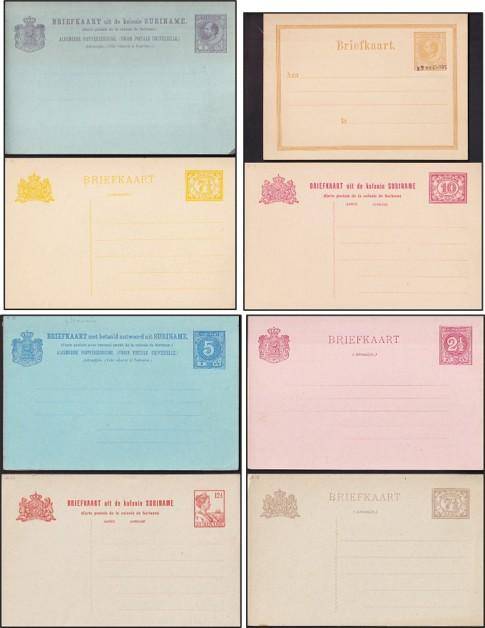 8 x Early Suriname Unused Postcards - Great Lot!
