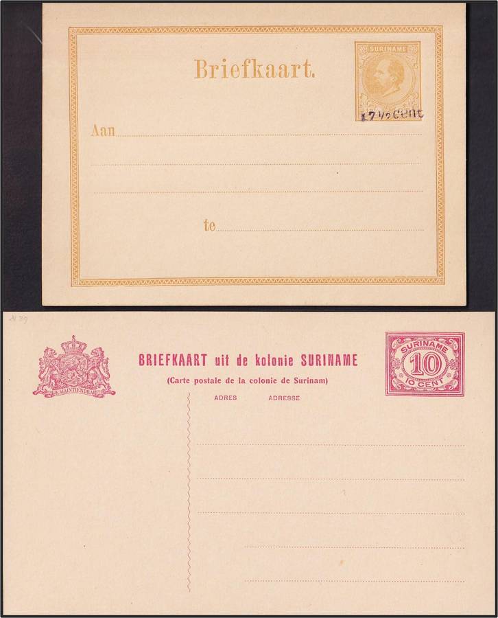 8 x Early Suriname Unused Postcards - Great Lot!