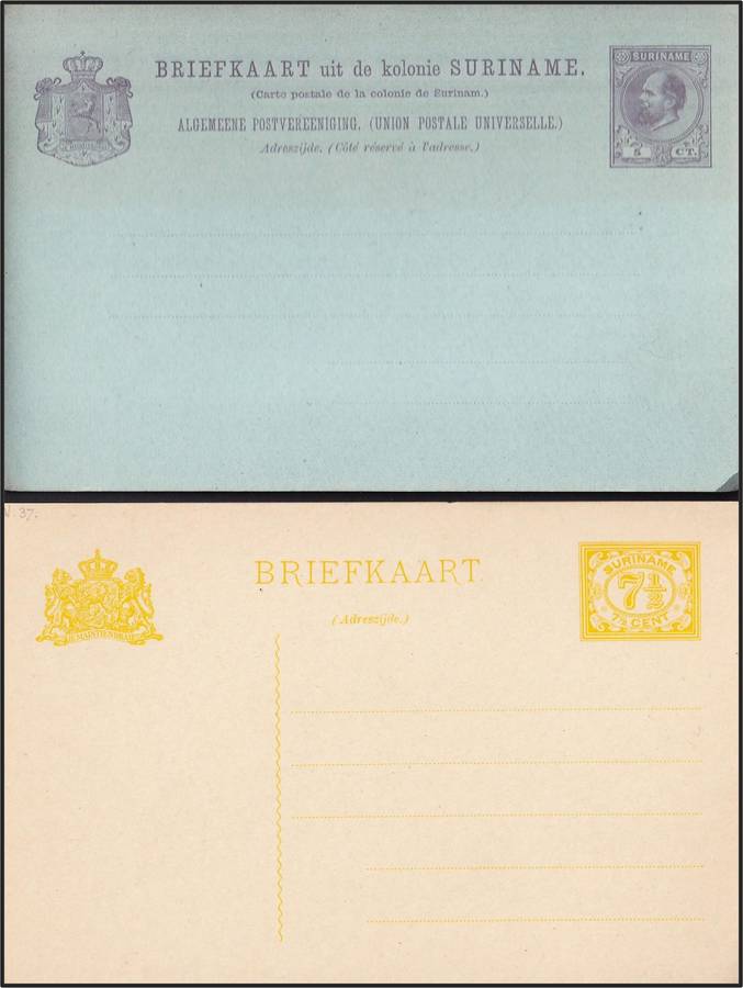 8 x Early Suriname Unused Postcards - Great Lot!