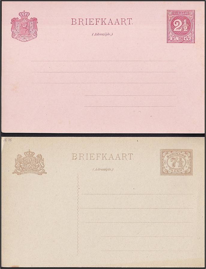 8 x Early Suriname Unused Postcards - Great Lot!