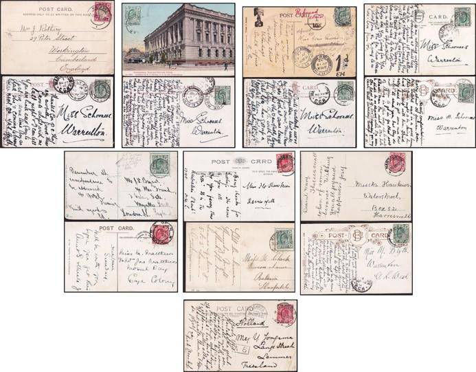 15 x Transvaal KEVII Post Cards 1900/12 - Rhodes, Knights, De Rust & Other Scarce PMs!