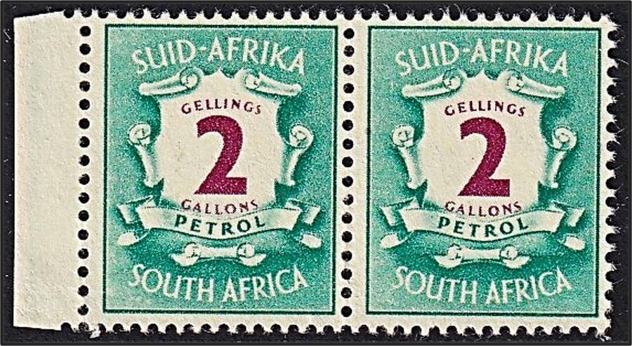 Union Petrol Labels Mint Marginal Pair