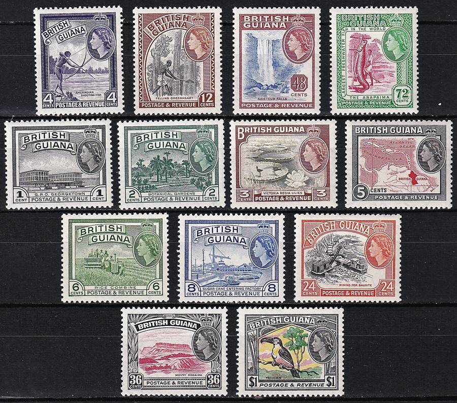 1947 British Guyana QEII Fresh UMM(**) S/Set to $1