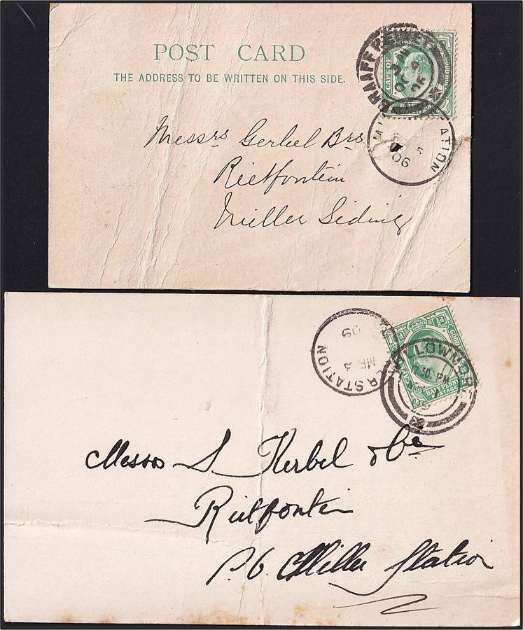 1904-1911 CoGH KEVII Issues on PCs x 12 - Great Postmark Lot!