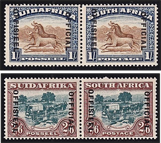1932/3 Union 1/- & 2/6 Official MM(*) Set of 2, CC.21/22  @ CV  R1,900
