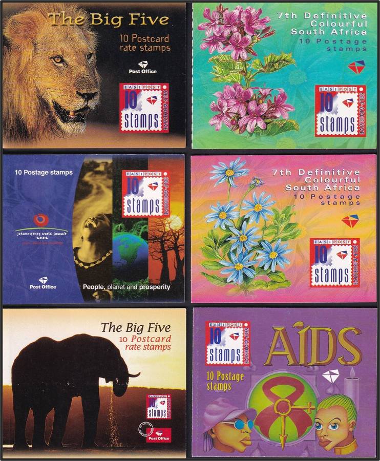 2000/2017 RSA Small Format Self-Adhesive Booklet Selection x 12 @ CV  R3,130