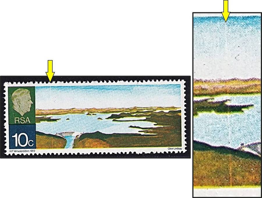 1972 RSA 10c LMM(*) Flaw - White Vertical Line through Design
