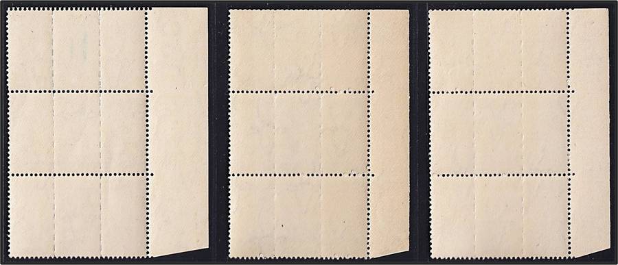 1942 Union ½d UMM(**) - 3 Different Issues, All with UHB Var.3 - Piked Helment!