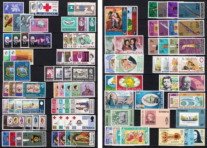 1963-1977 St Helena MM/UMM Sets & Issues (Almost Complete)  @ CV  R1,250+