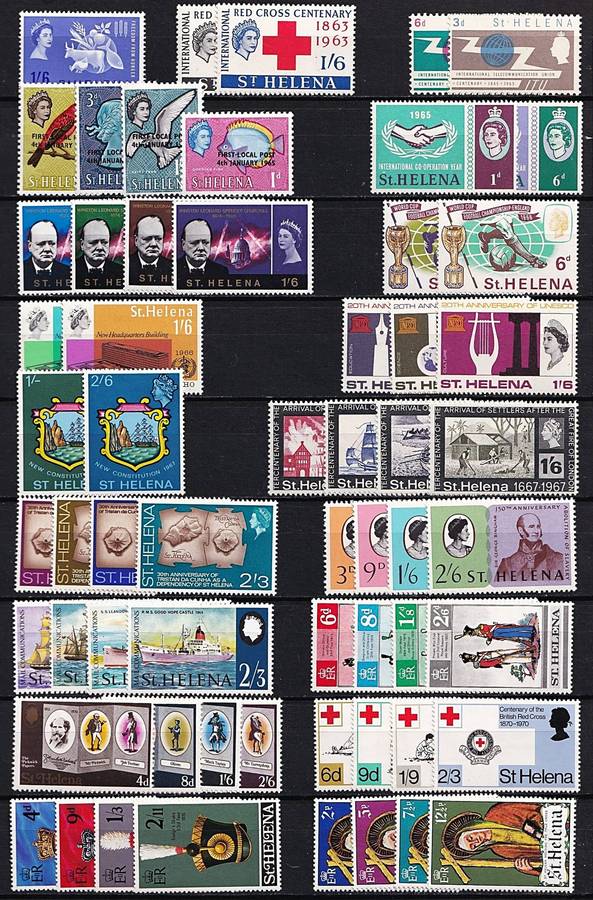 1963-1977 St Helena MM/UMM Sets & Issues (Almost Complete)  @ CV  R1,250+