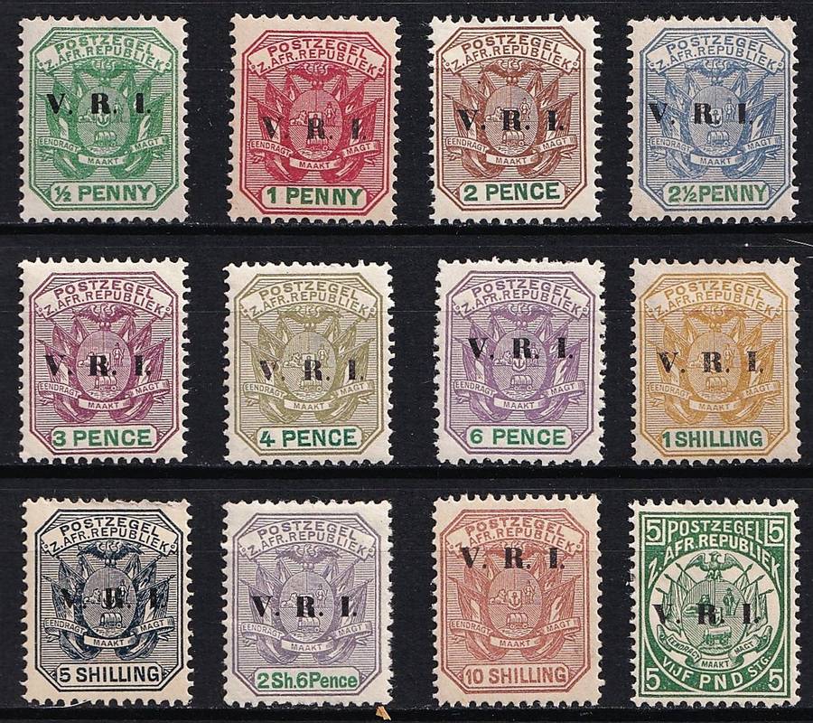 1900 ZAR V.R.I. Overprinted MM(*) Set + £5(Reprint?)   @ CV  R1,438 + £5 Value