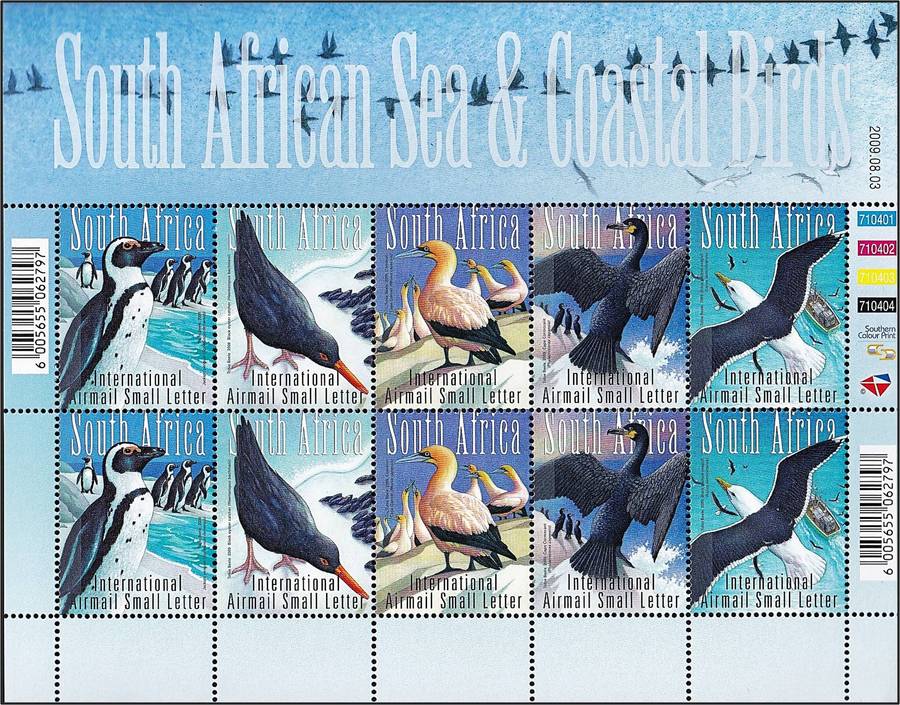 2009 RSA Sea & Coastal Birds Full UMM(**) Sheetlet  @ CV  R500+