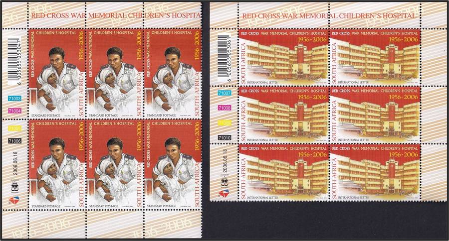 2006 RSA Red Cross  War Memorial Childrens Hospital UMM(**) Blocks of 6  @ CV  R468+