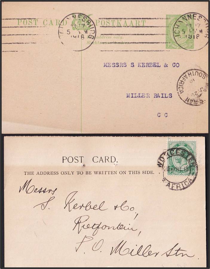 20 x Union King's Head PCs - Glencoe, Ceres, SA-Rail, De Wetsdorp etc Great Study Lot!