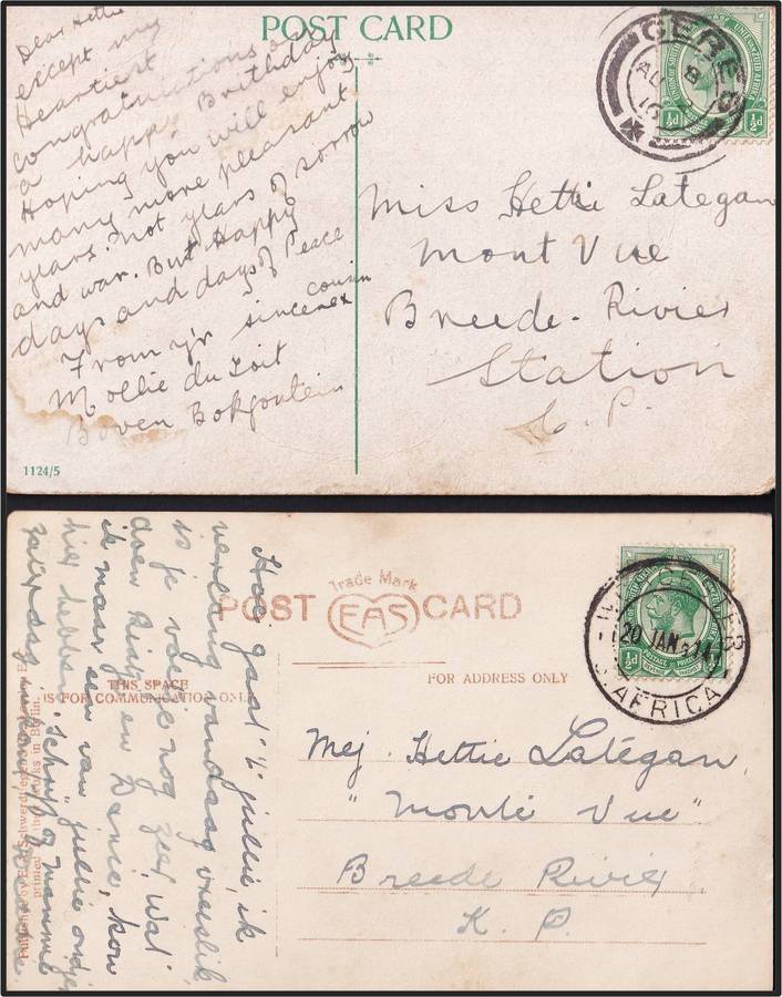 20 x Union King's Head PCs - Glencoe, Ceres, SA-Rail, De Wetsdorp etc Great Study Lot!