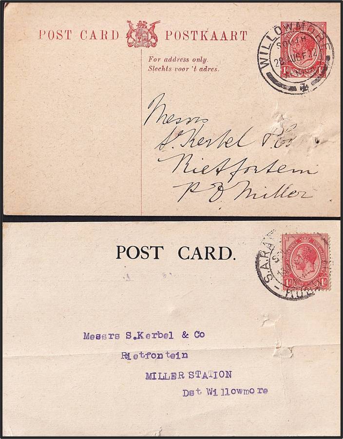 20 x Union King's Head PCs - Glencoe, Ceres, SA-Rail, De Wetsdorp etc Great Study Lot!