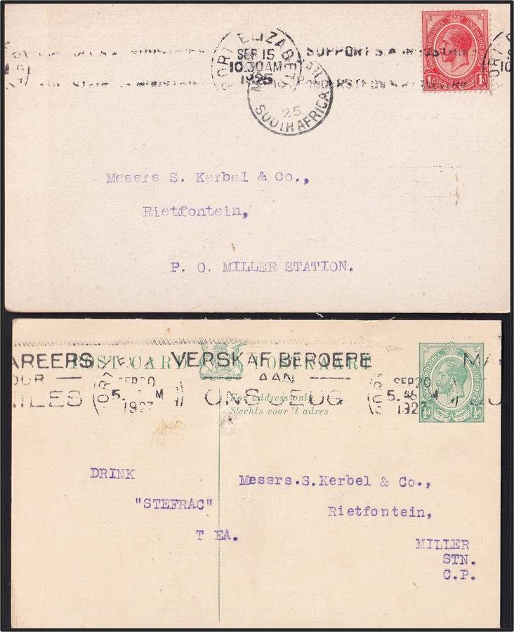 20 x Union King's Head PCs - Glencoe, Ceres, SA-Rail, De Wetsdorp etc Great Study Lot!