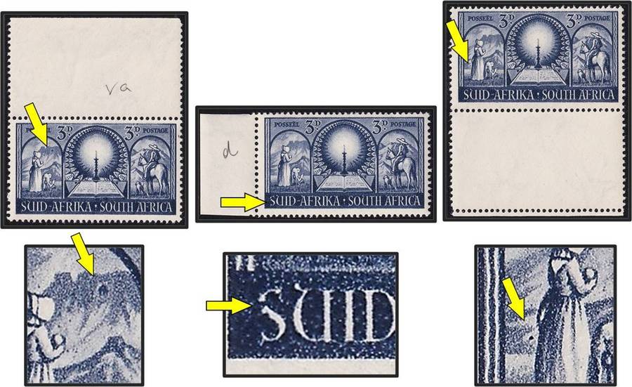 1949 Union 3d MM(**) UHB V1(Spot on Mountain), V4 (Broken "S") & V6 (Dot Back of Skirt)
