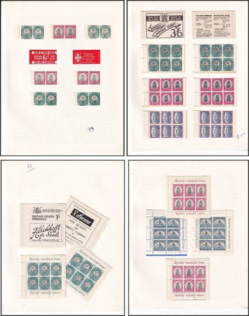 3 x Different Union Booklets (Exploded) on Pages - Nice Lot!