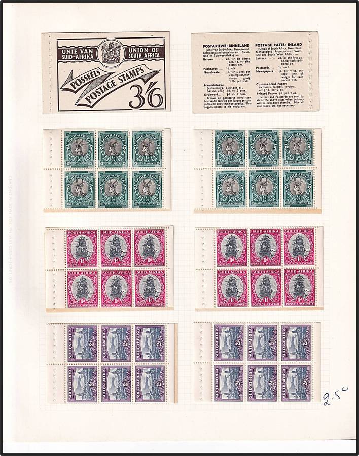 3 x Different Union Booklets (Exploded) on Pages - Nice Lot!