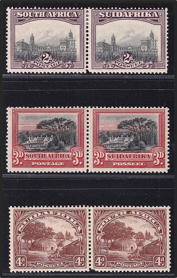 1927 Union London Printing MM(*) CC.33a-35a (DOWN PERF)  @ CV  R3,600