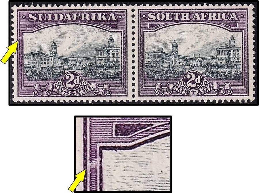 1930 Union 2d ROTO MM(*) Variety - Damaged Left Margin Area - Scarce!