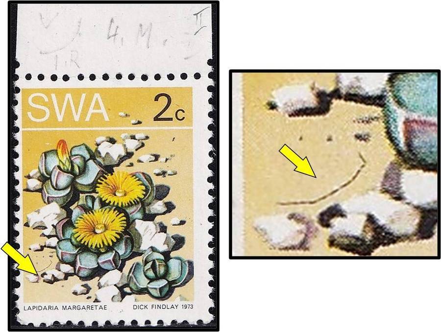 1973 SWA 2c UMM(**) Variety - Black Scratch Bottom Left