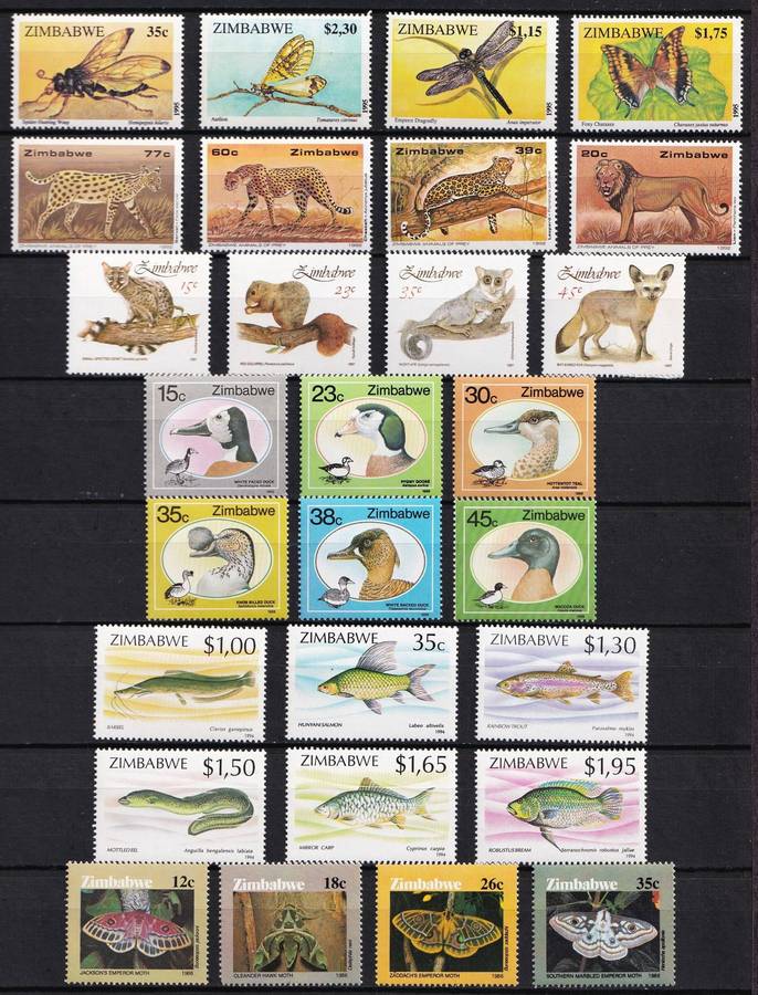 Zimbabwe UMM(**) Sets - All Animal Themed Sets - High CV Selection