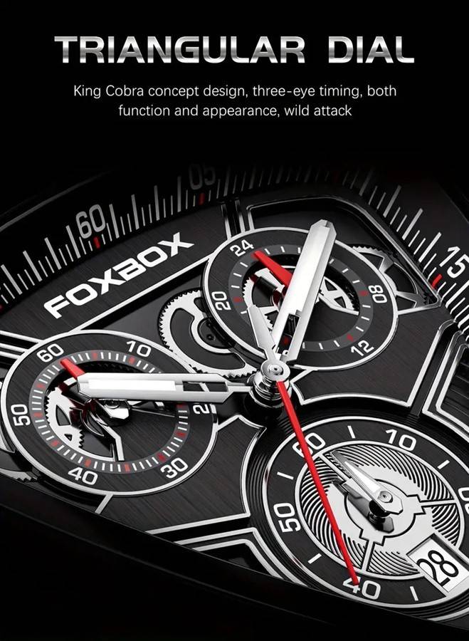 FOXBOX Innovative Military "Snake Head" Sport Chronograph Watch