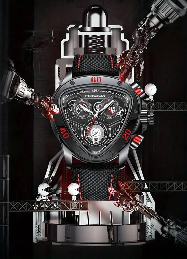 FOXBOX Innovative Military "Snake Head" Sport Chronograph Watch
