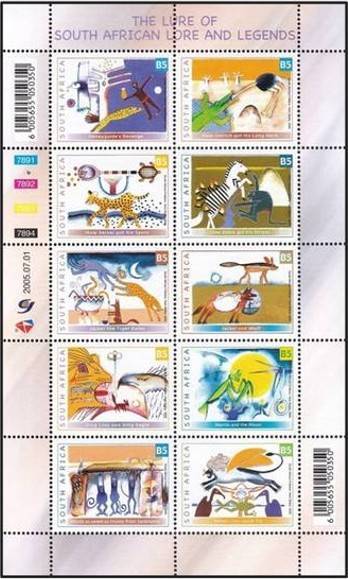 2005 RSA Folk Lore Full UMM(**) Sheetlet of 10 @ CV  R450